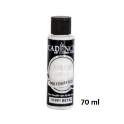 CADENCE H-001 Farba hybrydowa matowa 70ml BIAŁA MATT / HYBRID WHITE